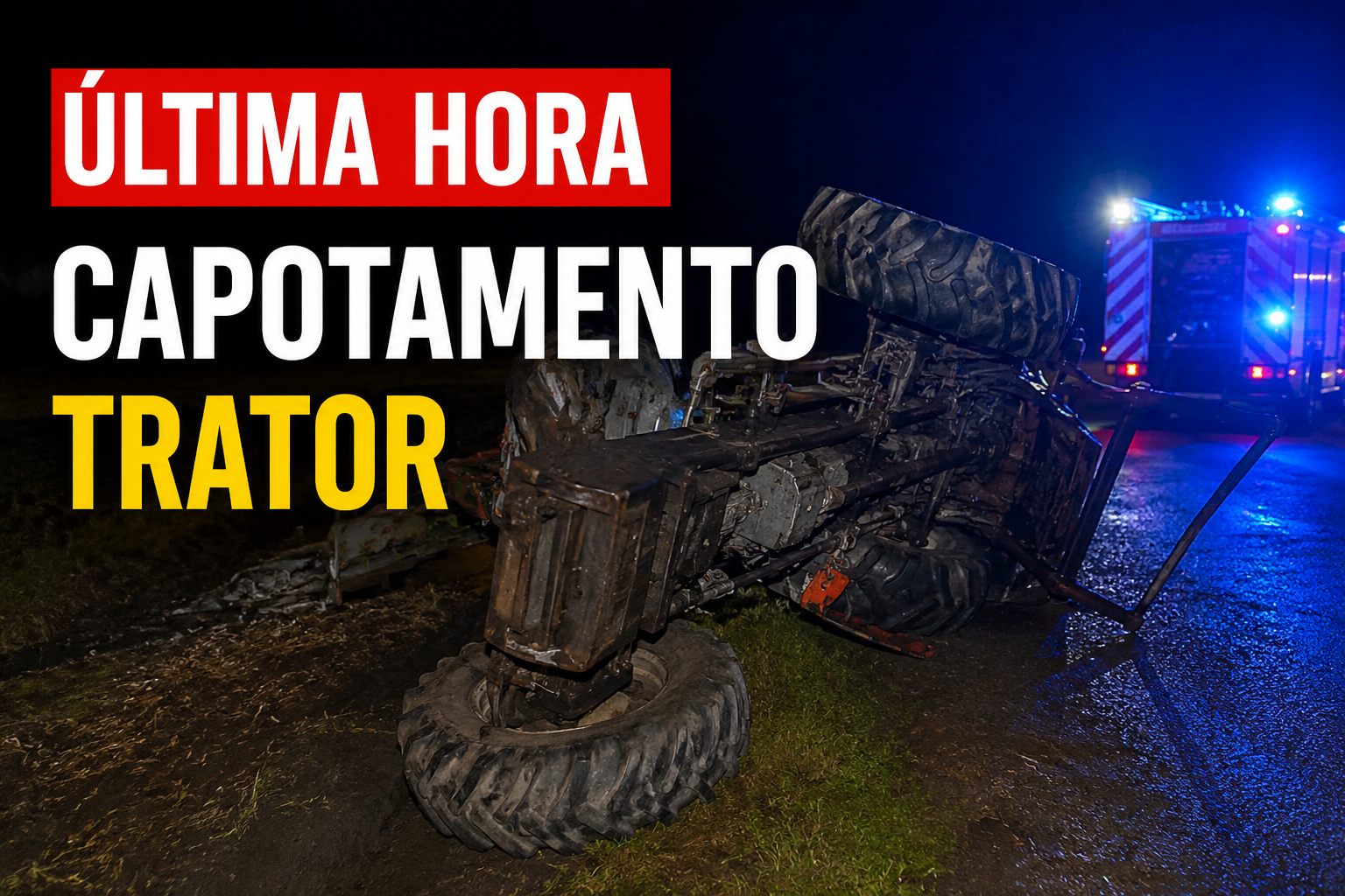Capotamento de trator termina em tragédia
